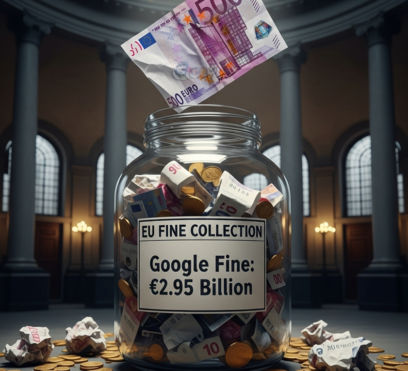 Google Fined €2.95 Billion by EU