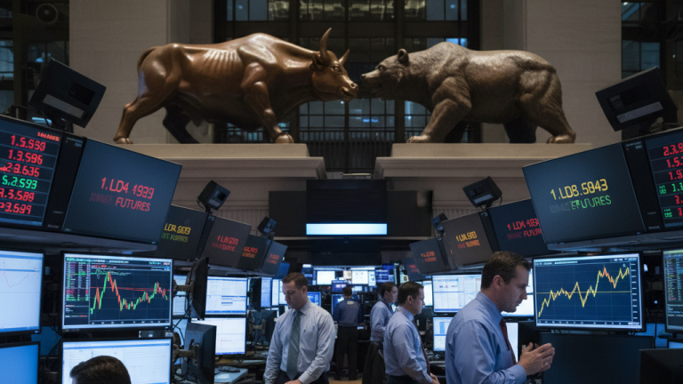 Stock Futures Dip as Gold Soars, Traders Weigh Fed Path Amid Quiet Data Week