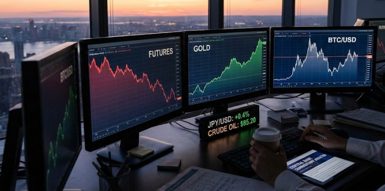 Markets Turn Defensive as Powell Looms, Bitcoin Cracks 90k, and Yen Strength Signals Global Stress