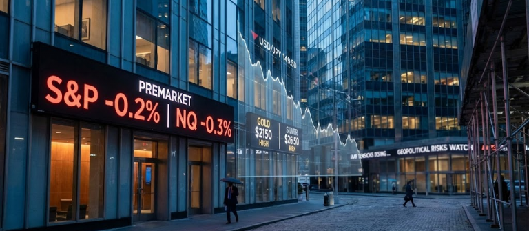 Gold and Silver Surge to Records as Stock Futures Slip Ahead of Bank Earnings