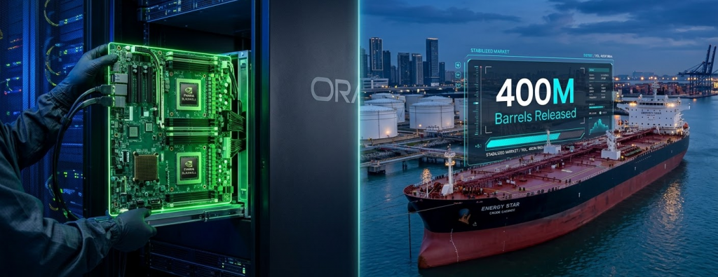 Oracle Earnings Boost NVIDIA and Tech Sector as IEA Records Oil Release Calms Pre-Market Volatility